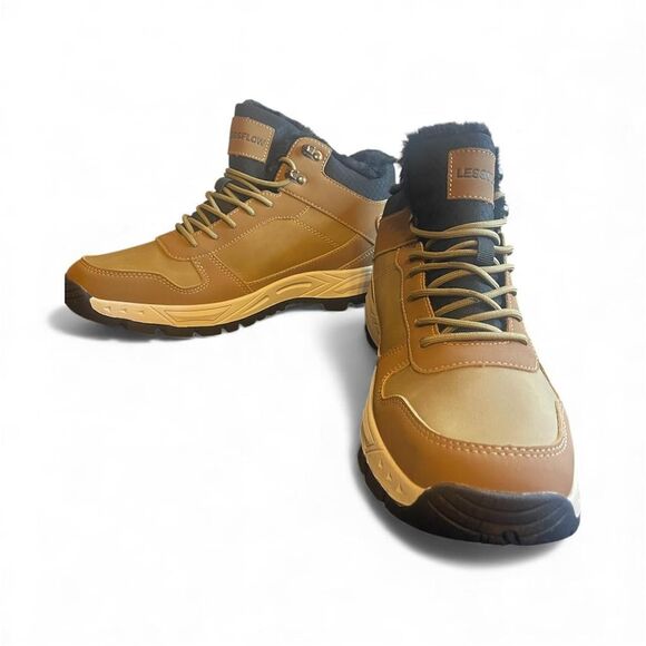 Lessflow Men's Brown and Tan Boots - Picture 4 of 6